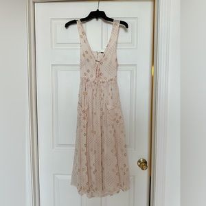 Free people midi dress with corset style top XS